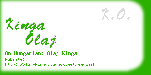 kinga olaj business card